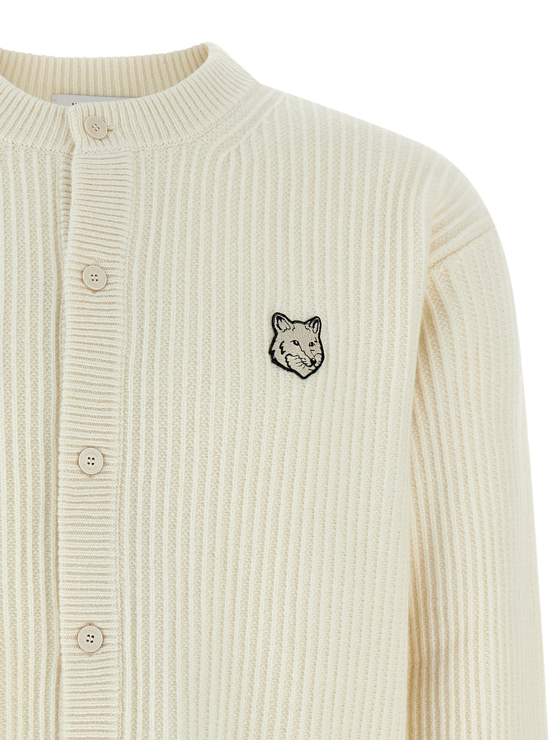 Maison Kitsune Fox Head Maglioni - Bianco | 665d222bb400ffbc2f09f1bc70b953316603b9ec