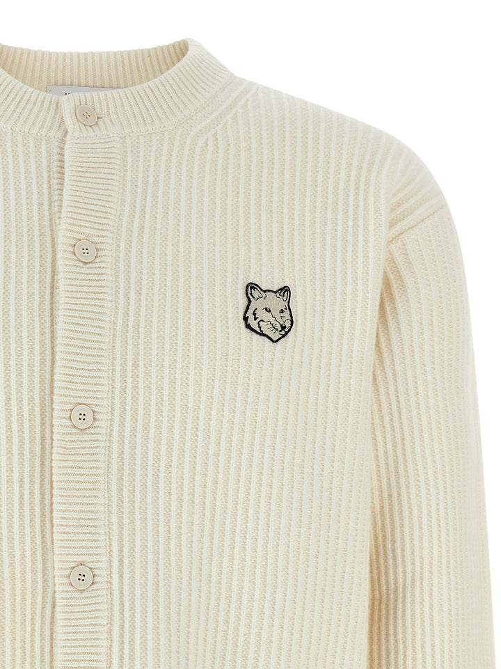 Maison Kitsune Fox Head Maglioni - Bianco | 665d222bb400ffbc2f09f1bc70b953316603b9ec