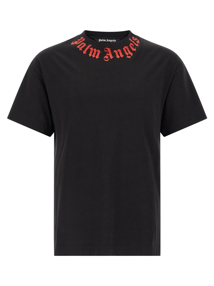 Palm Angels Neck Logo T shirt - Nero | 7f0b15f94bec5ddba9c3c50b27cf891fa6821f8f