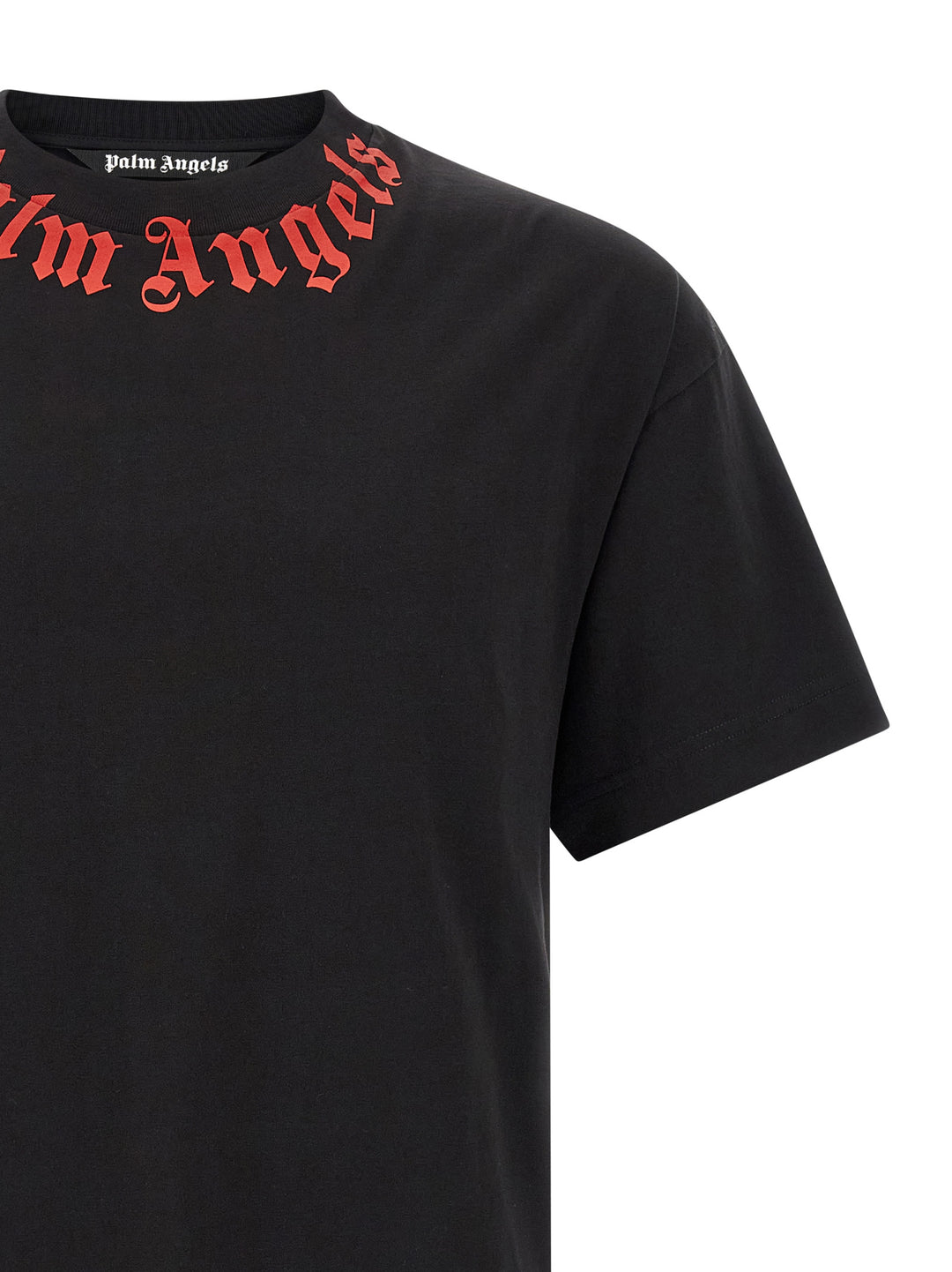 Palm Angels Neck Logo T shirt - Nero | 0d940f2153b8b7d830c37b496ea06e14cd0e4c05