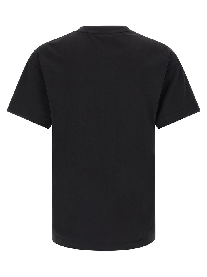 Palm Angels Curved Logo T shirt - Bianco/Nero | 6eac24c187c14a53c5ca4596157ea0131e2fde15