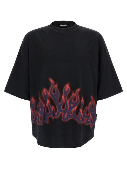 Flames T Shirt Nero