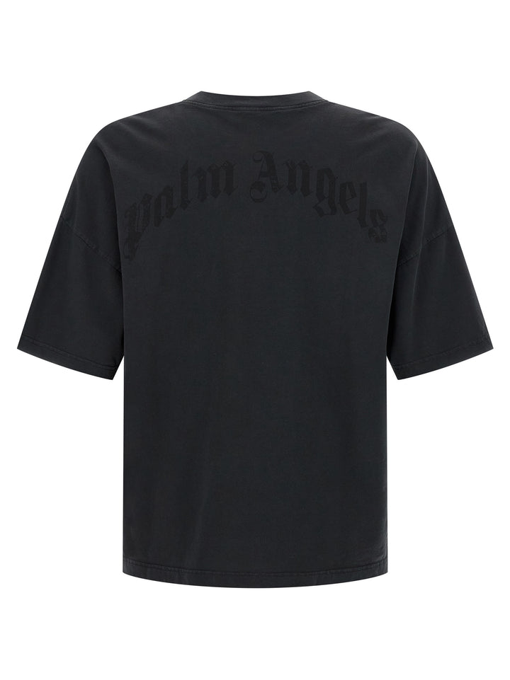 Palm Angels Curved Logo T shirt - Nero | aa879de4ad16e96366f06500875fd59dea8acb64