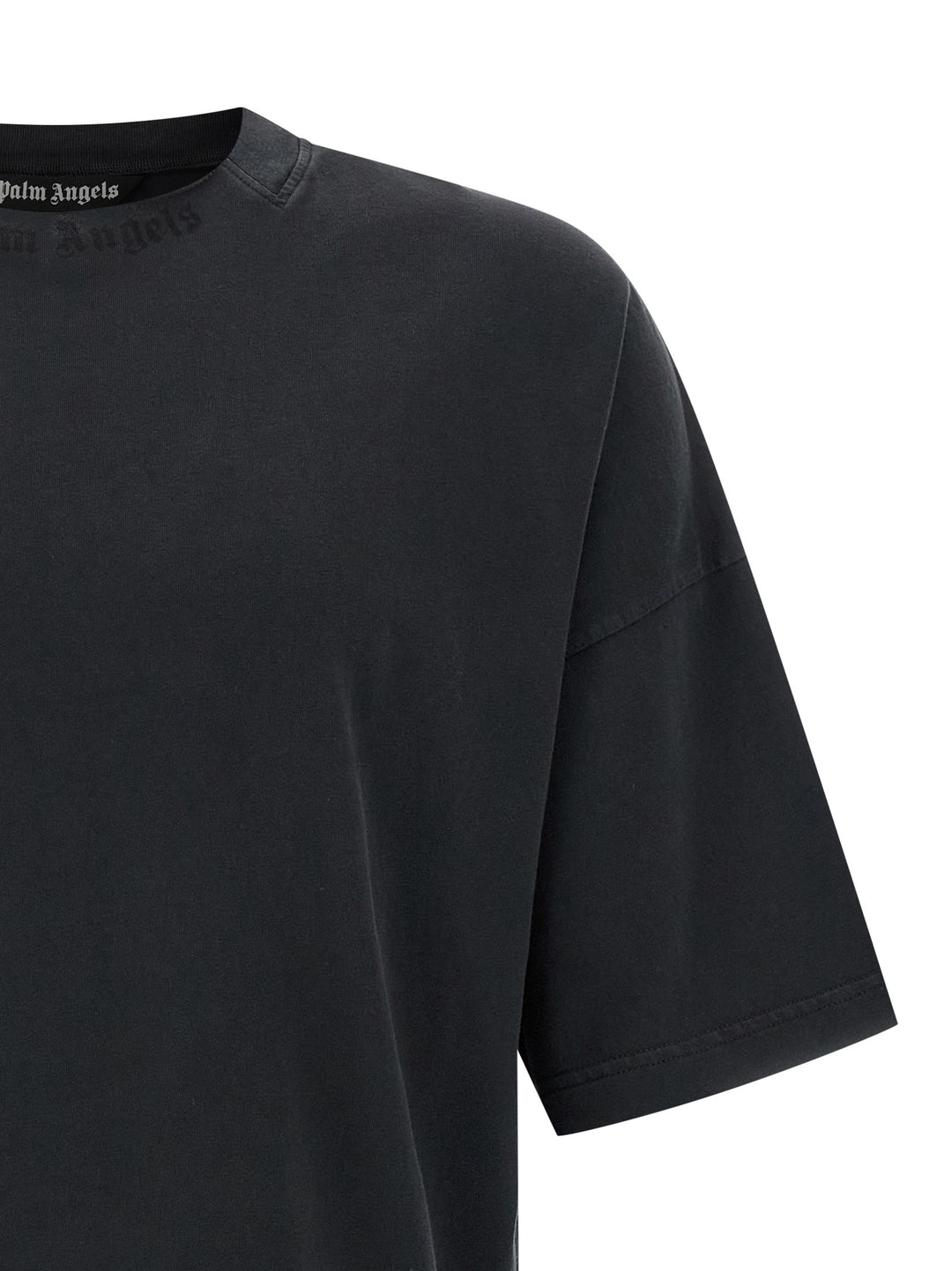 Palm Angels Curved Logo T shirt - Nero | dc83a4fde2d75319231242f97c5aaf3f015f2f0b