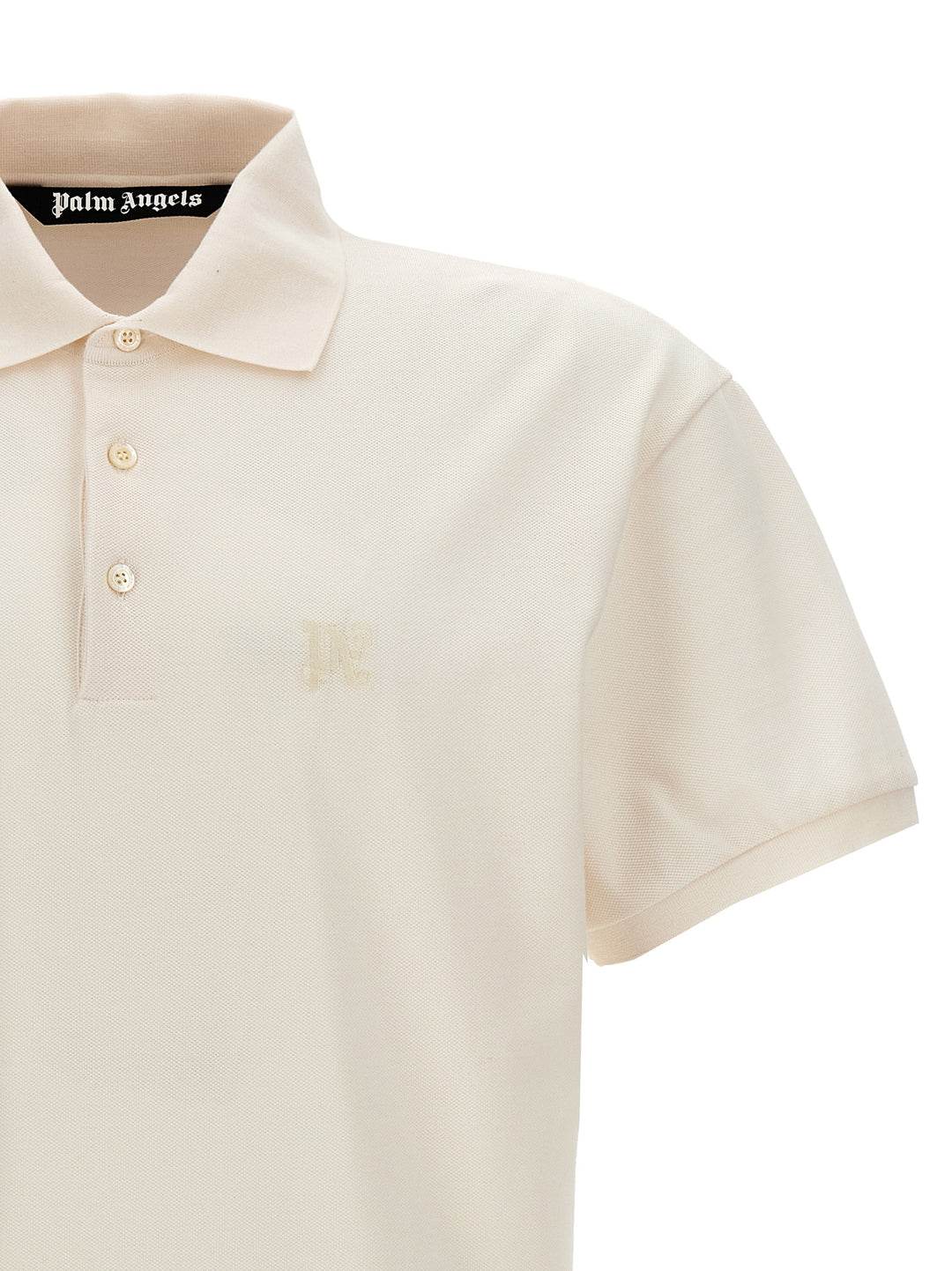 Palm Angels Monogram Polo - Bianco | 3fb3f7666759959889231125aa61e7a2106971ba