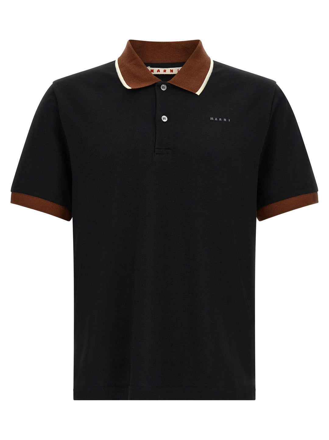 Marni With Contrasting Details Polo - Nero | 8e7ed5790fdec1bbefd0555cb108e43ad027232a