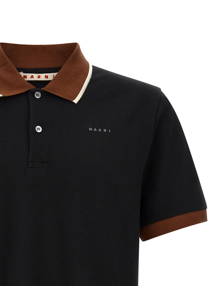 Marni With Contrasting Details Polo - Nero | 2e737ef8ac02f069246a7dd0202089b4654b65d4