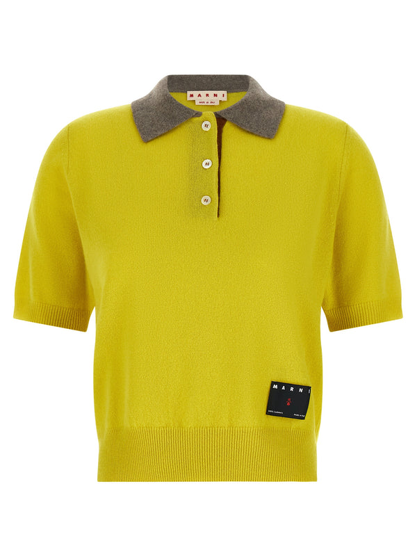 Cashmere Shirt Polo Giallo