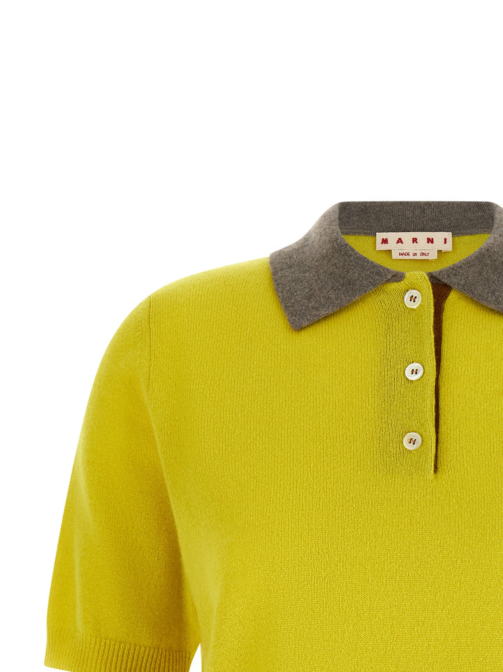 Marni Cashmere  Shirt Polo - Giallo | daf53cf10a02ab36a76460bf52009cde75d33f5c