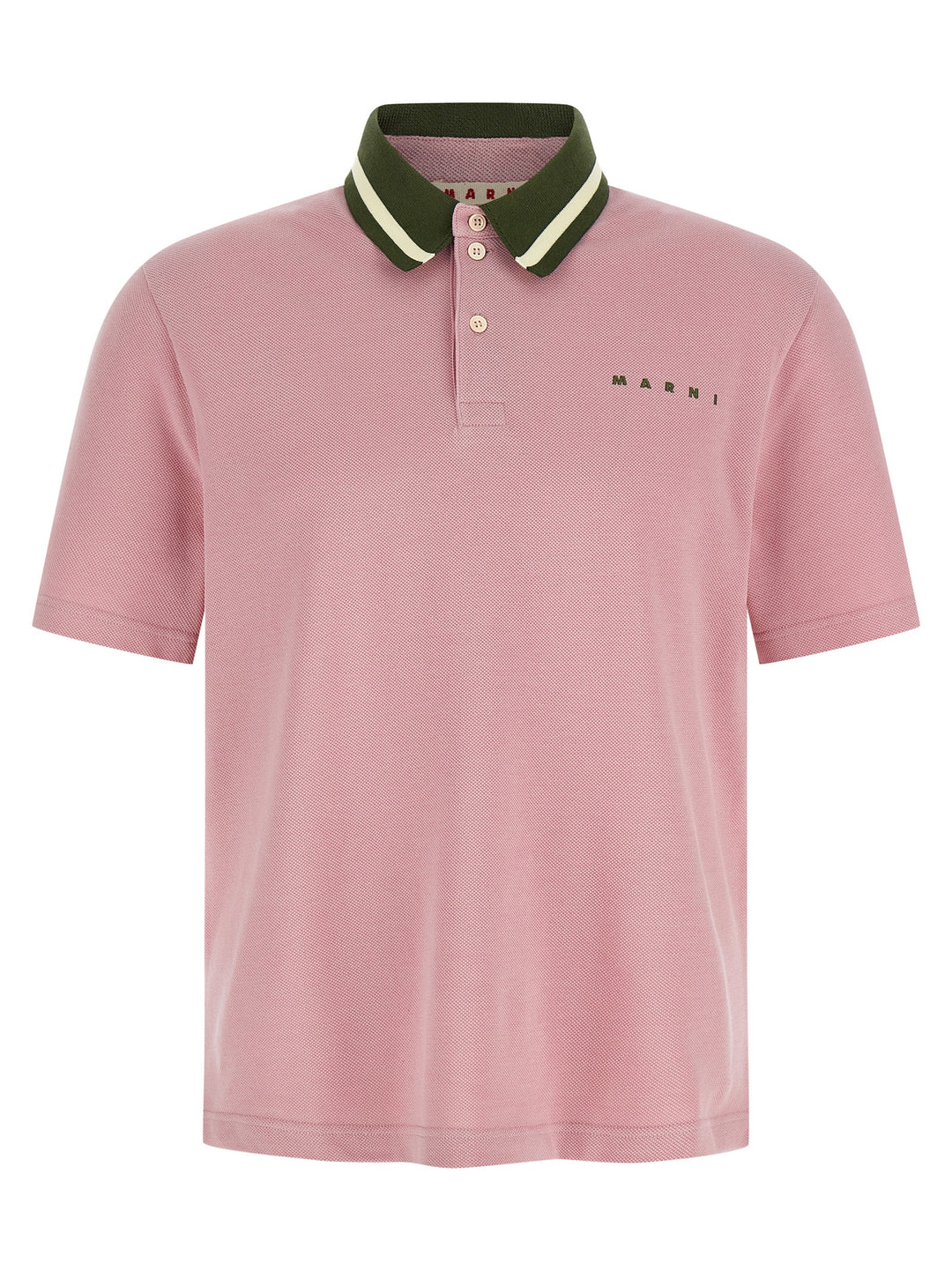 Marni Piqué Cotton  Shirt Polo - Rosa | 50bdde45d8d89f9a729e98ae82482dfbcfeb0c71