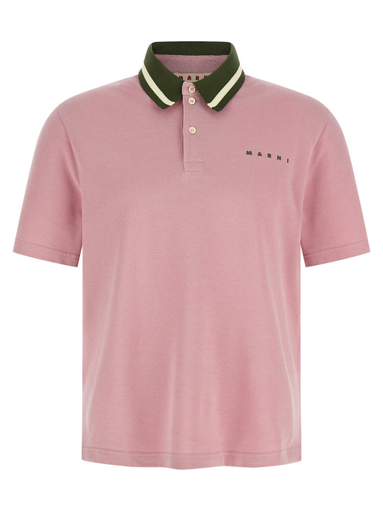 Piqué Cotton Shirt Polo Rosa