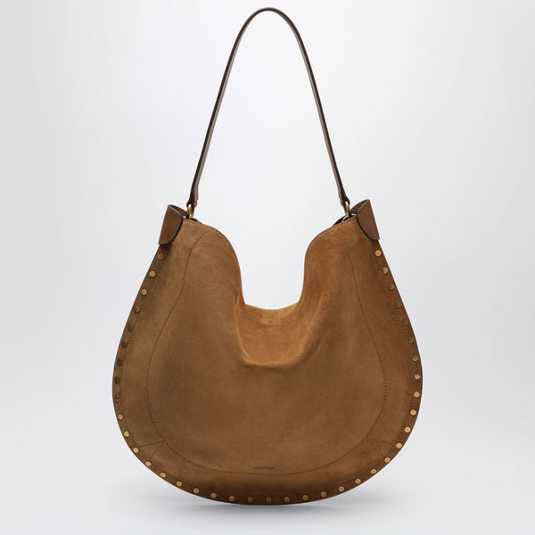 Cognac Suede Shoulder Bag