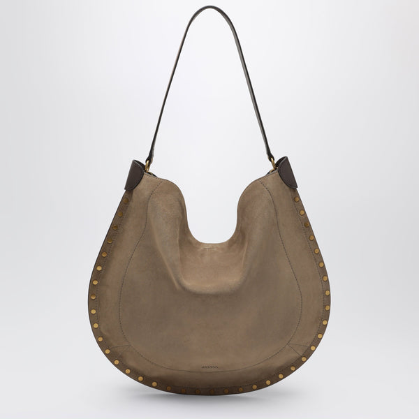 Taupe Suede Shoulder Bag