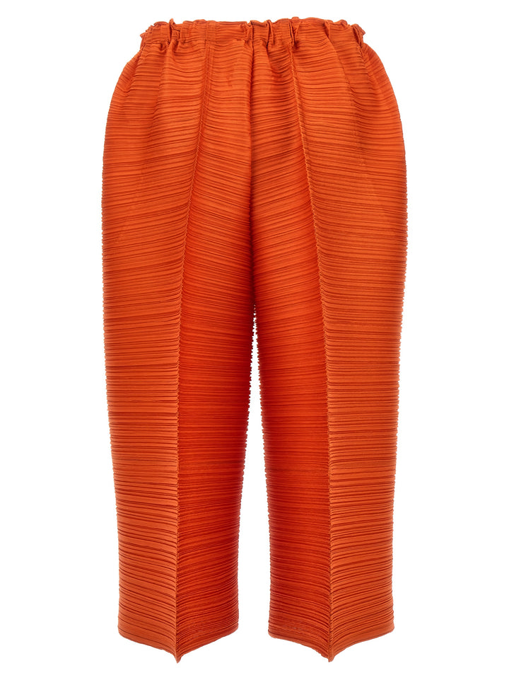 Pleats Please Issey Miyake Thicker Bounce Pantaloni - Arancione | 3bac0d2b188ca3ad10ab25dcb3650a6dab190eac
