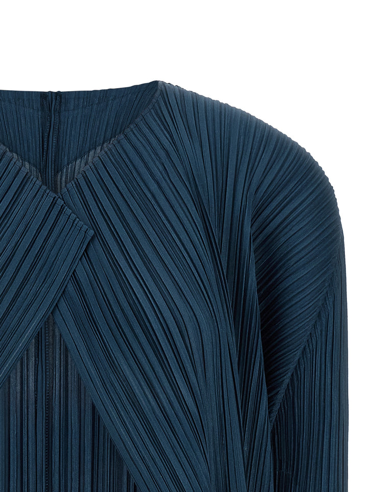 Pleats Please Issey Miyake Mellow Pleats Maglioni - Blu | 1416f2612197a9594b491fa0763ba2f3991ba5e9