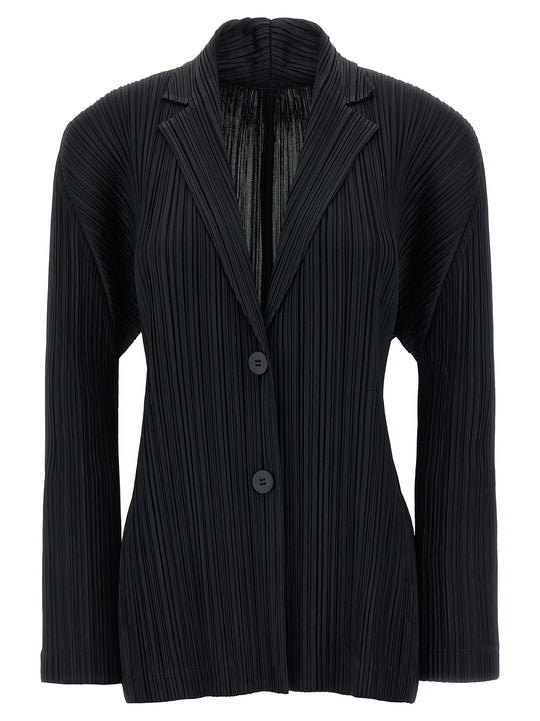 Pleats Blazers Nero