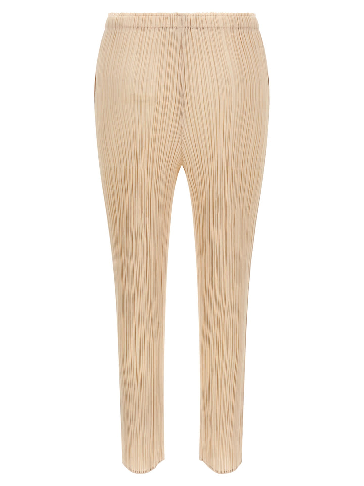 Pleats Please Issey Miyake Monthly Colors: July Pantaloni - Beige | 0854072ecea3242f333169b250aaa6d6e9ba5322