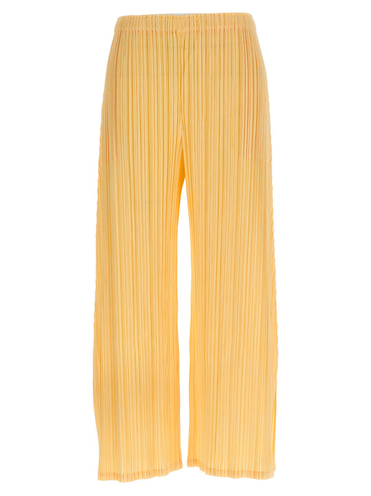 Mellow Pleats Pantaloni Giallo