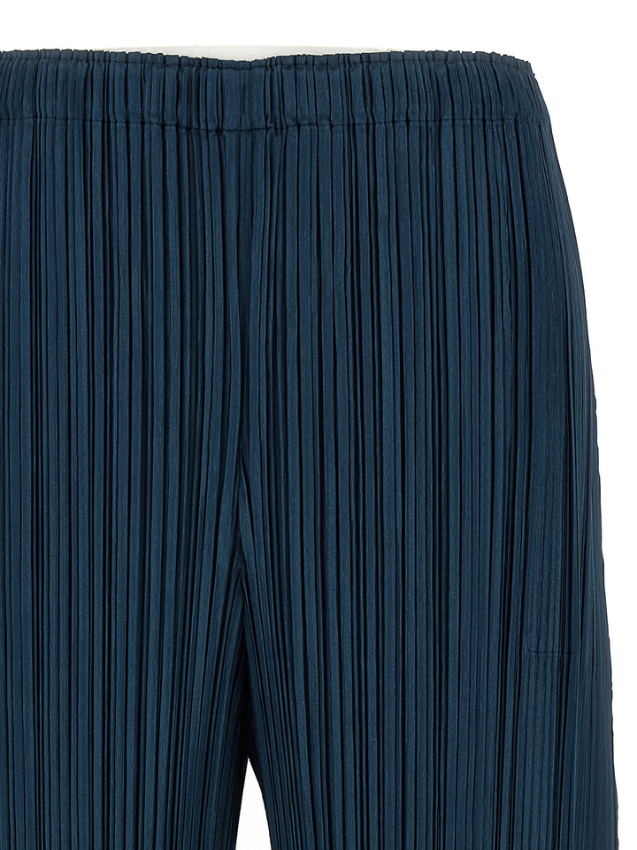 Pleats Please Issey Miyake Mellow Pleats Pantaloni - Blu | 919754ab54124e59667b228ee8bcdc1752b1e8a7