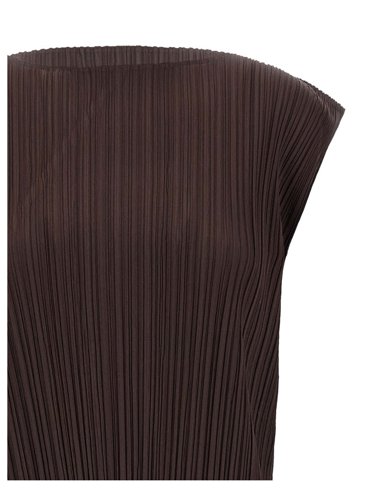 Pleats Please Issey Miyake Midi Dress Abiti - Marrone | 11e527e5dedeb86b68f6a29ff3b0d8319fbd32e9
