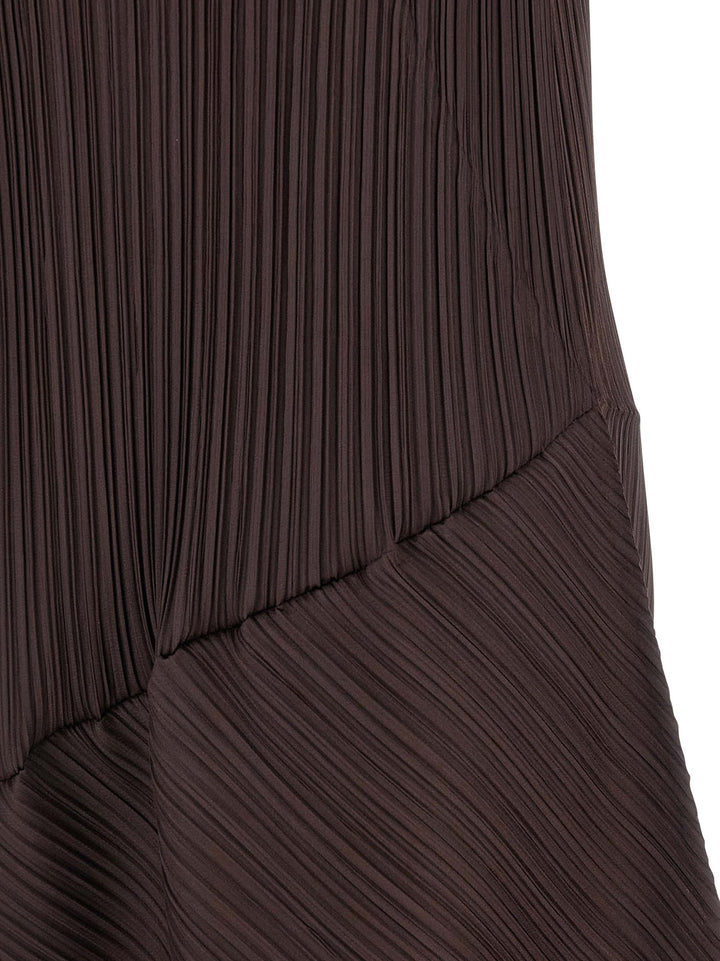 Pleats Please Issey Miyake Midi Dress Abiti - Marrone | ed14a3a15928a265a58c4e09244d454e569c4425