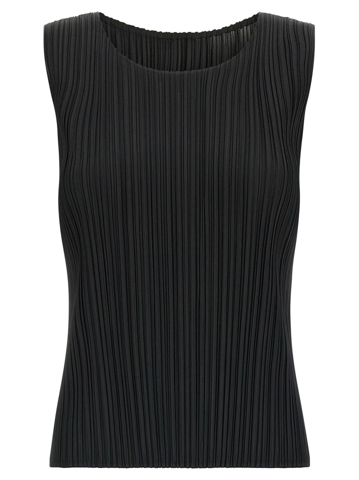 Pleats Please Issey Miyake Monthly Colors: August Top - Nero | 010358fe031596b25c77836903abeee57cfa937f