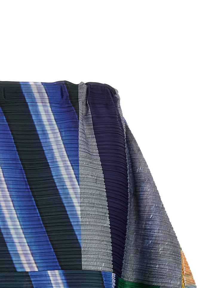 Pleats Please Issey Miyake City Collage Gonne - Blu | 6d68fdae946b60220fc591a205198500e7fab0d9