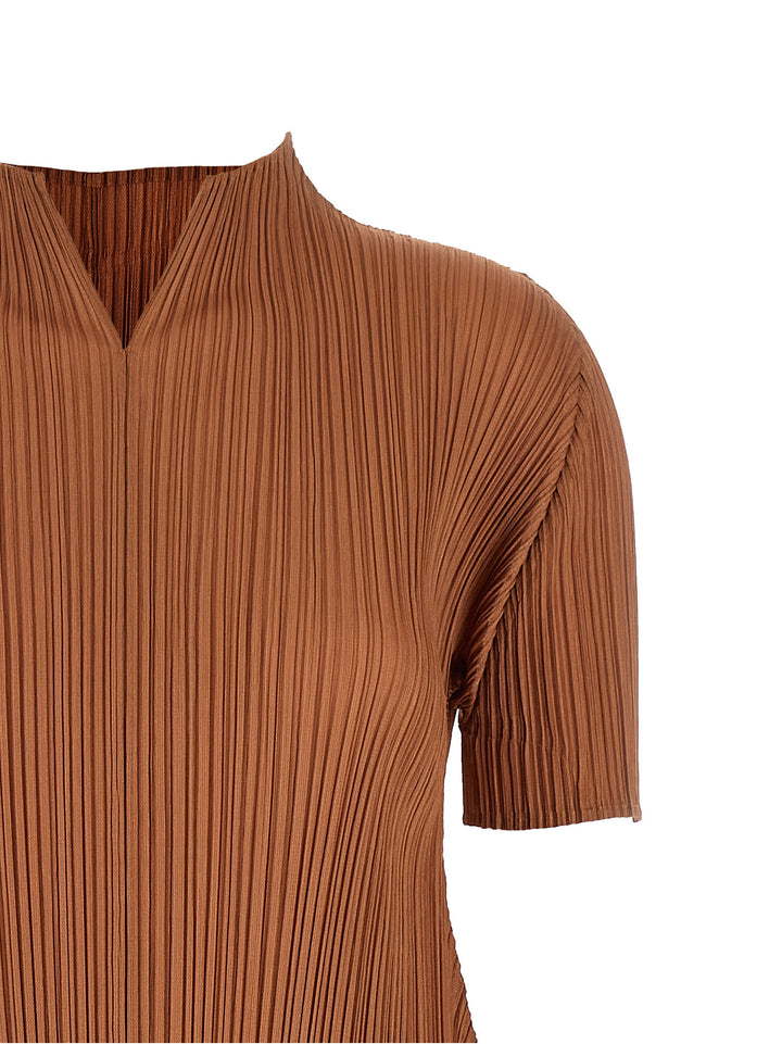 Pleats Please Issey Miyake Monthly Colors: March Abiti - Marrone | 707dd0ba65d5c19415a232fbd0948ebc8420544d