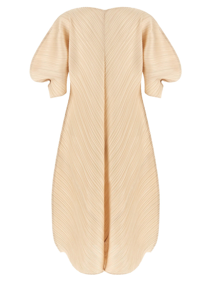 Pleats Please Issey Miyake Sculptural Sleeve Dress Abiti - Beige | 191fcabf924effae5cf1ea1fc29545060a0652db