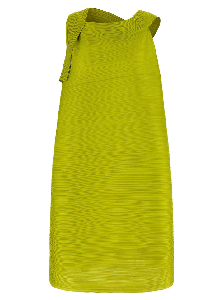 Pleats Please Issey Miyake Bouncy Basket Abiti - Verde | 85cf8e225f3e69769568a6d596119912513a7a53