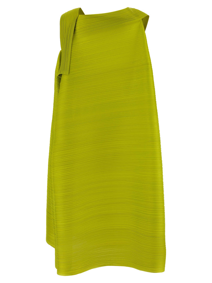 Pleats Please Issey Miyake Bouncy Basket Abiti - Verde | 6debf06de884dffb209a8b6406f9ca8e61fb02c8