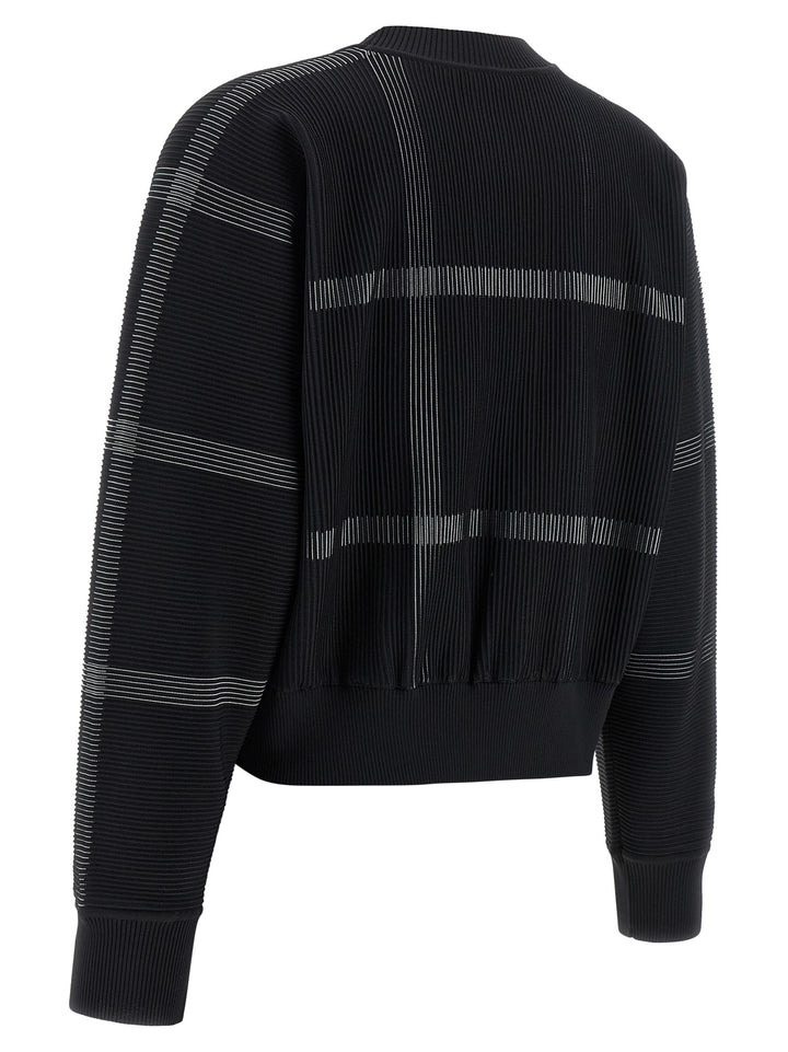 Pleats Please Issey Miyake Crossing Knit Maglioni - Nero | b743384efd2113e23abc58dc89b3b64313683962