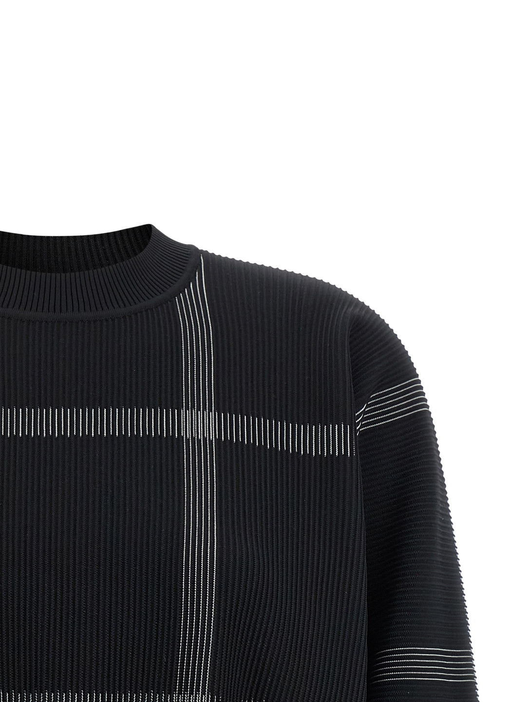 Pleats Please Issey Miyake Crossing Knit Maglioni - Nero | 90ccca131746a57f8c76c2229a589b709969f155
