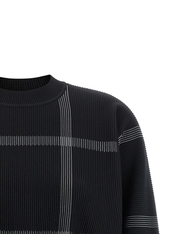 Pleats Please Issey Miyake Crossing Knit Maglioni - Nero | 90ccca131746a57f8c76c2229a589b709969f155