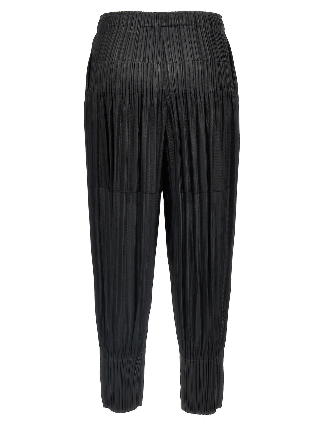 Pleats Please Issey Miyake Fluffy Basics Pantaloni - Nero | f968e3c39b16113973242ad639c280bd5c9478ed