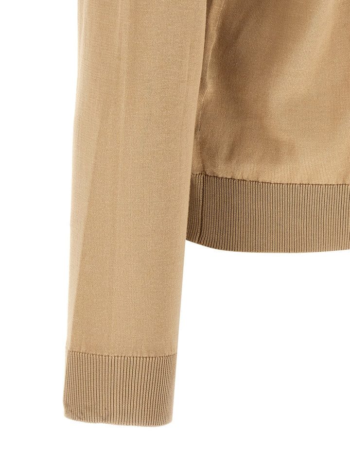 Riviera Project Cotton And Silk Sweater Maglioni - Beige | 75370f11214af70d5edfa438acc88f7492de4bfe