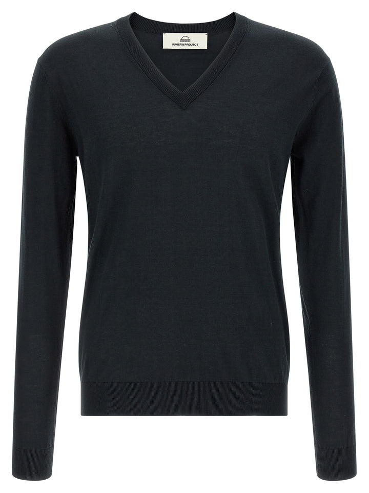 Riviera Project Cotton And Silk Sweater Maglioni - Blu | 5a1b70e2a599bf532b6f83658718a084a3c34ec8