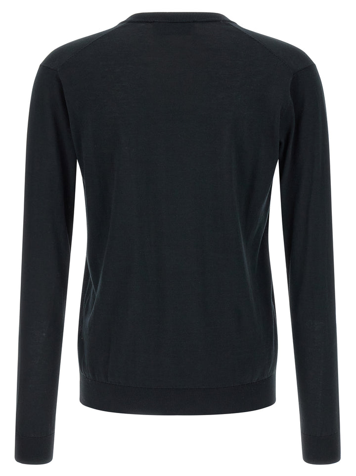 Riviera Project Cotton And Silk Sweater Maglioni - Blu | 28f0fc202fd4601de4be3c71980bf067f6d9d40f