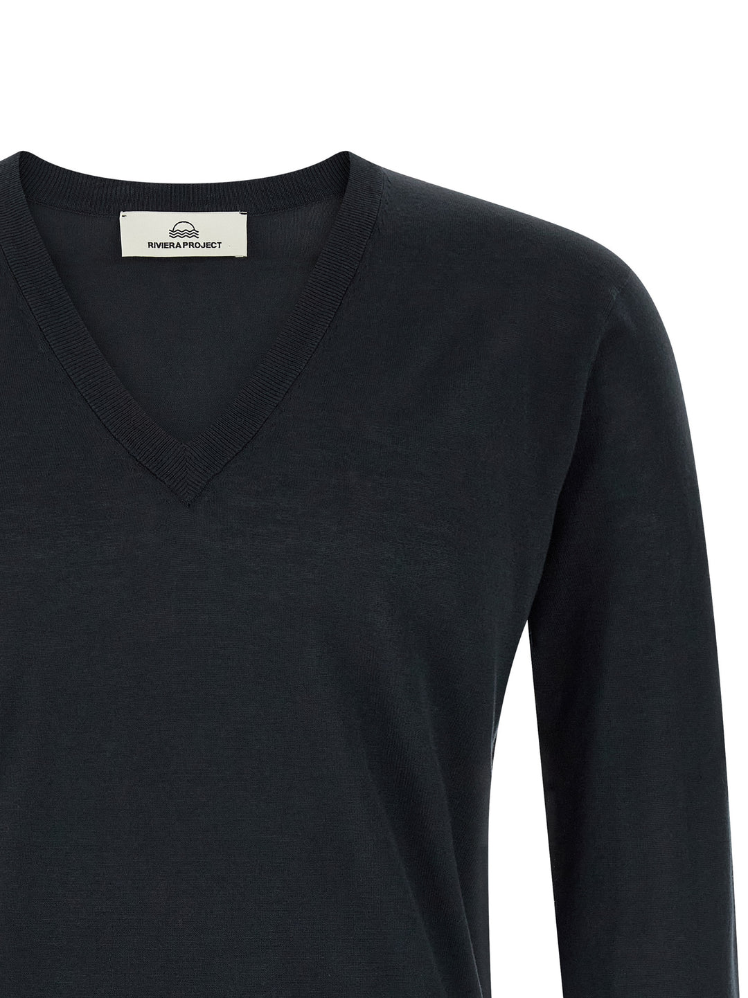 Riviera Project Cotton And Silk Sweater Maglioni - Blu | 59f757fd7baeaf96b22b949c926319ba6d61b8ea