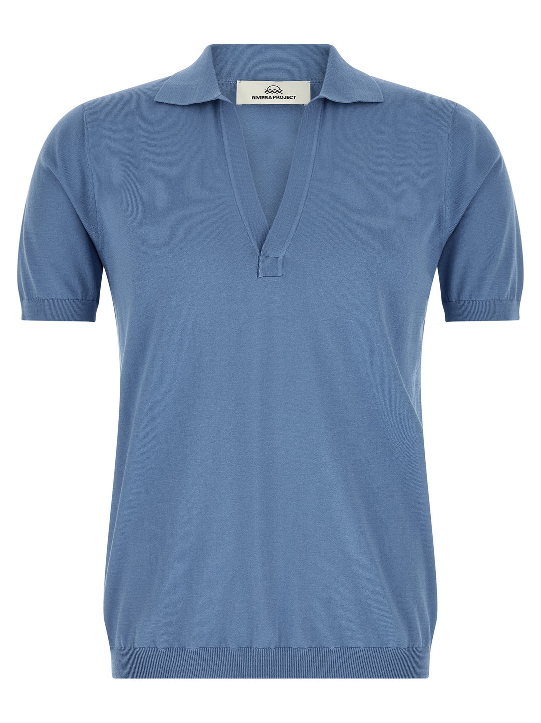 Riviera Project Open Collar  Shirt Polo - Celeste | cead5b7bfce8ec6fca596c6fdb44b6a2c941eb8b