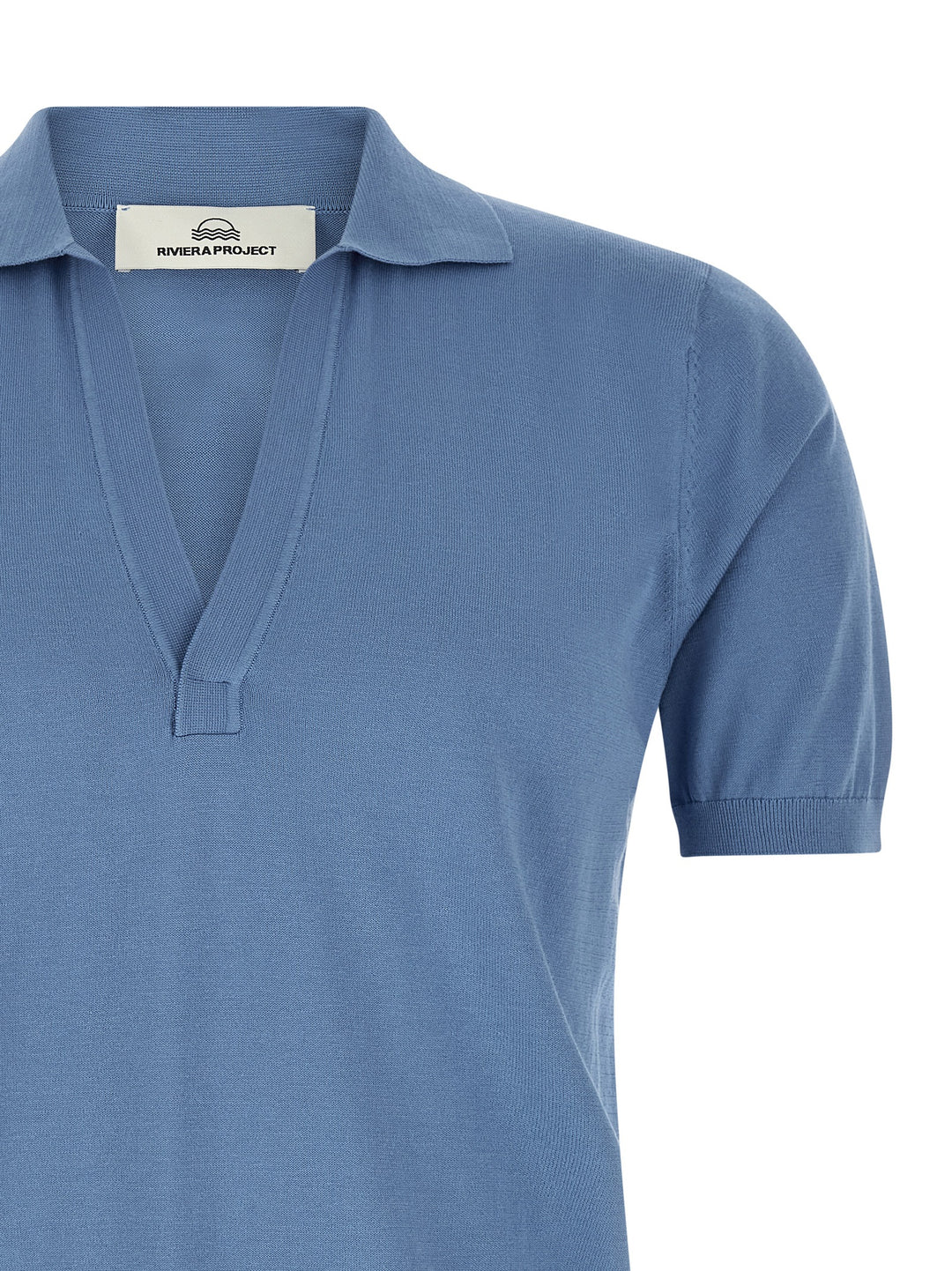 Riviera Project Open Collar  Shirt Polo - Celeste | fb95dc5f70f5b587c562cd0be0df5f3670652a2f