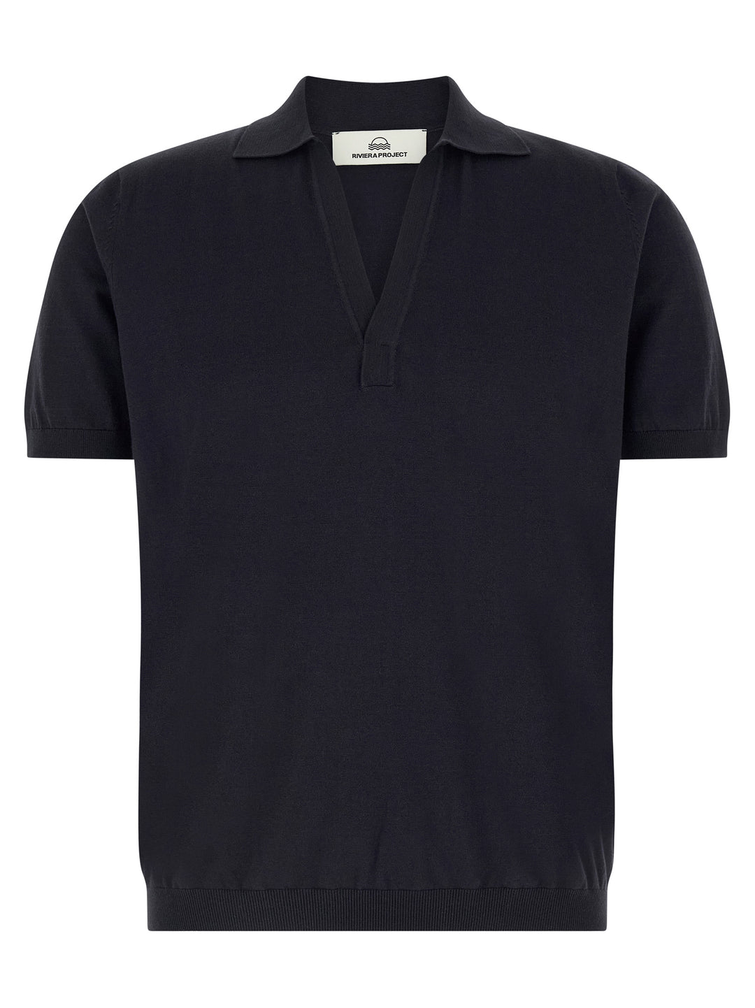 Riviera Project Open Collar  Shirt Polo - Blu | 4788f6215e470a0dcb293069b237d102d31172a9