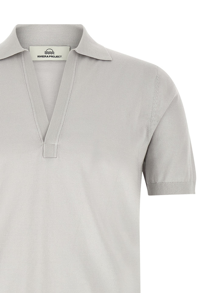 Riviera Project Open Collar  Shirt Polo - Grigio | 891d6de06c886e378424edcfe89ad351b96cd7a5