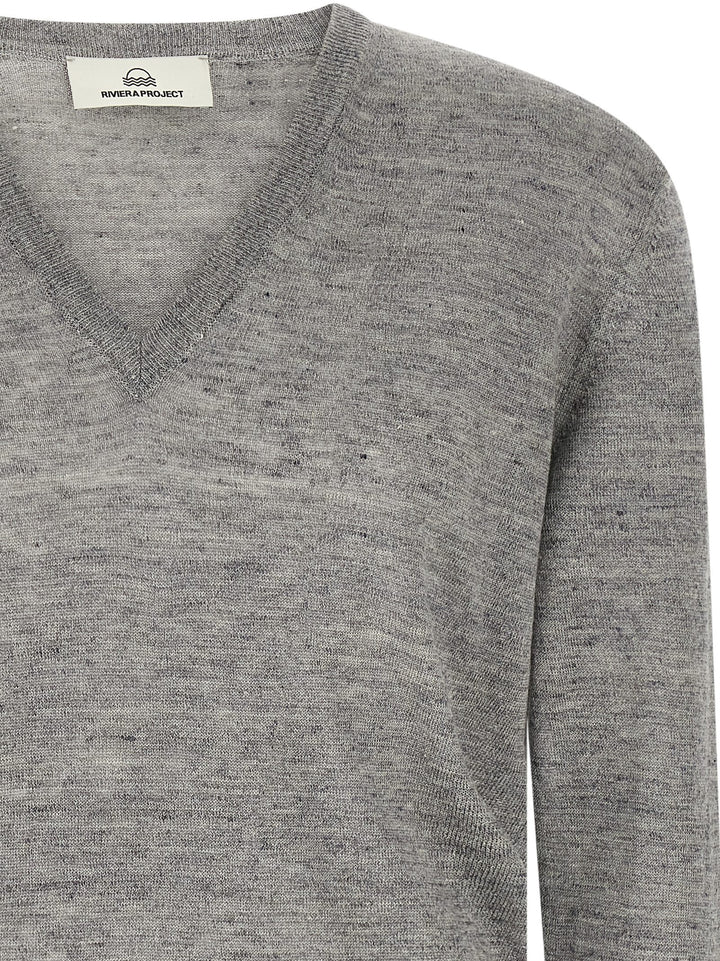 Riviera Project Linen And Silk Sweater Maglioni - Grigio | 3d3b5ef0ae0a1f0280237db82b9931b5e2098b05