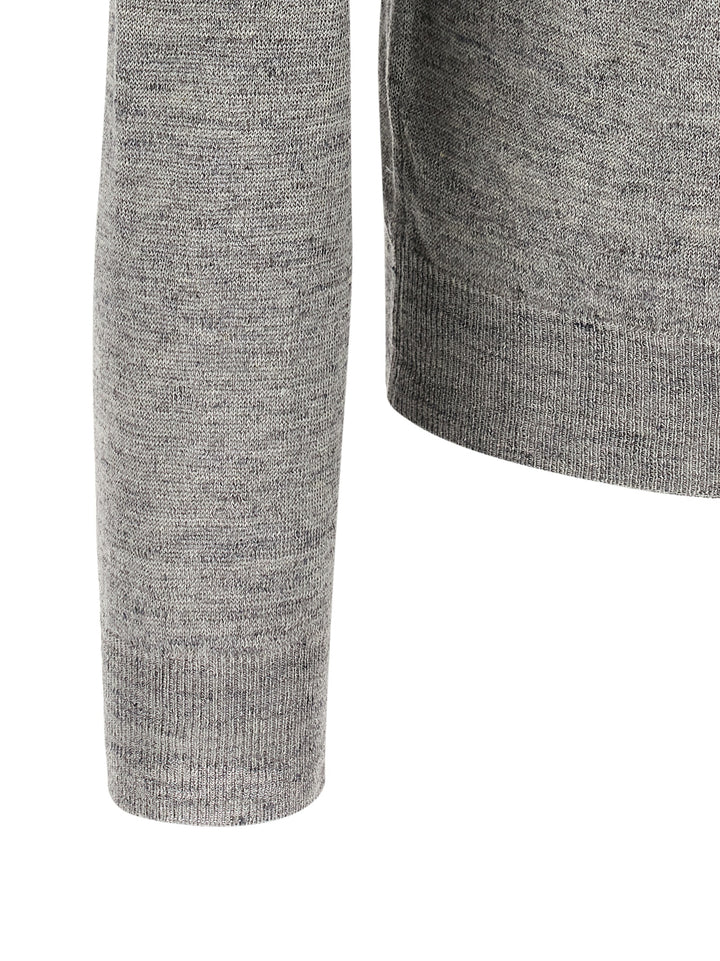Riviera Project Linen And Silk Sweater Maglioni - Grigio | 275a6ae4a7b7f1d540efdfe4a70d0c0bf60cb257