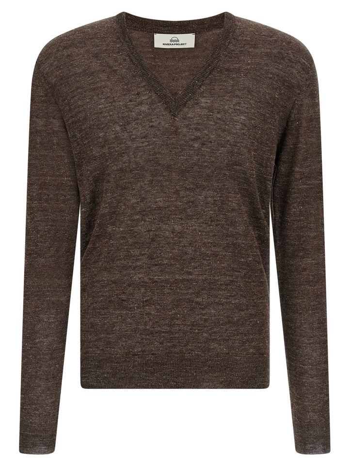 Riviera Project Linen And Silk Sweater Maglioni - Marrone | 9984cdf9b7ae574a114e1a63a8e2722ab2d27ebc