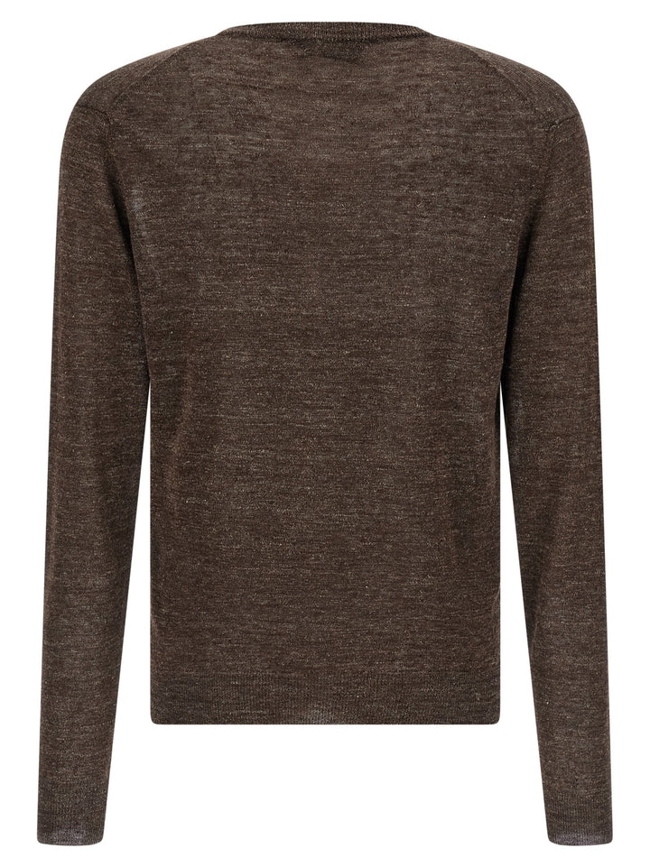Riviera Project Linen And Silk Sweater Maglioni - Marrone | 8b8db51092786aa1aa9e30d0b646f3974144c3d8