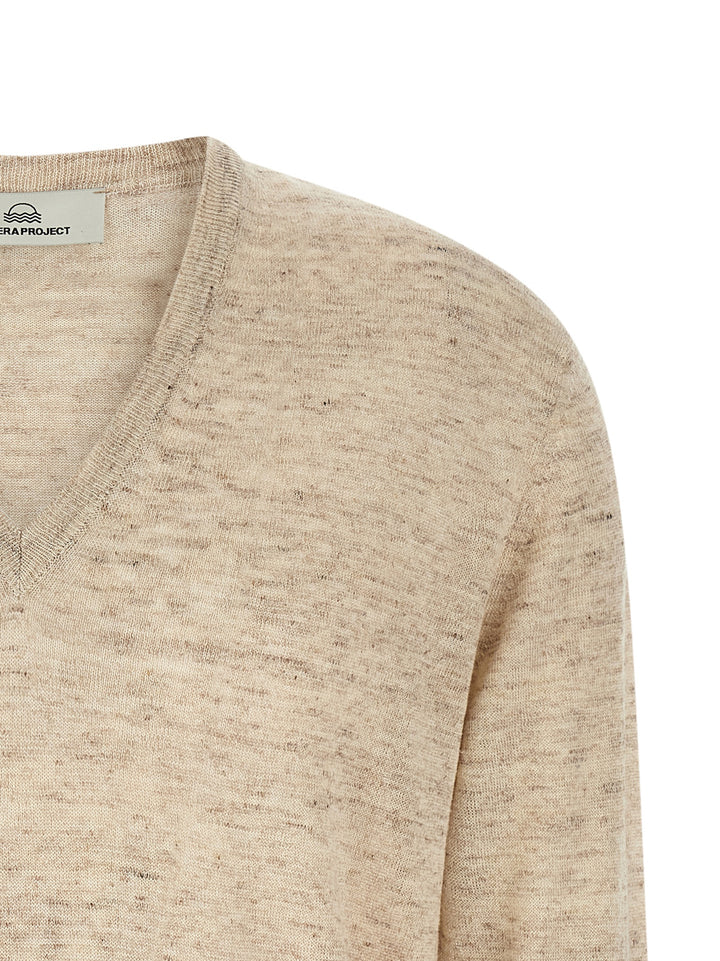 Riviera Project Linen And Silk Sweater Maglioni - Beige | 7532cfebce2acfb196a0cb8b6f44ce0375c7d895