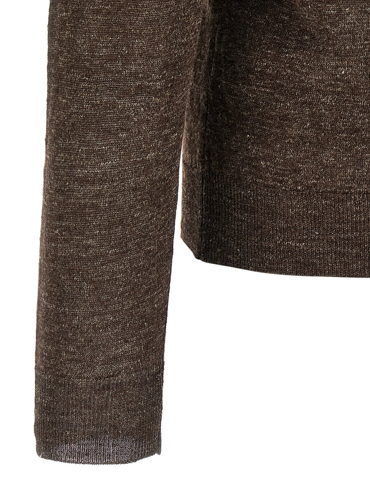 Riviera Project Linen Silk Cardigan Maglioni - Marrone | d5c0d1656f339137dbbe84674c97ffcd517f264c