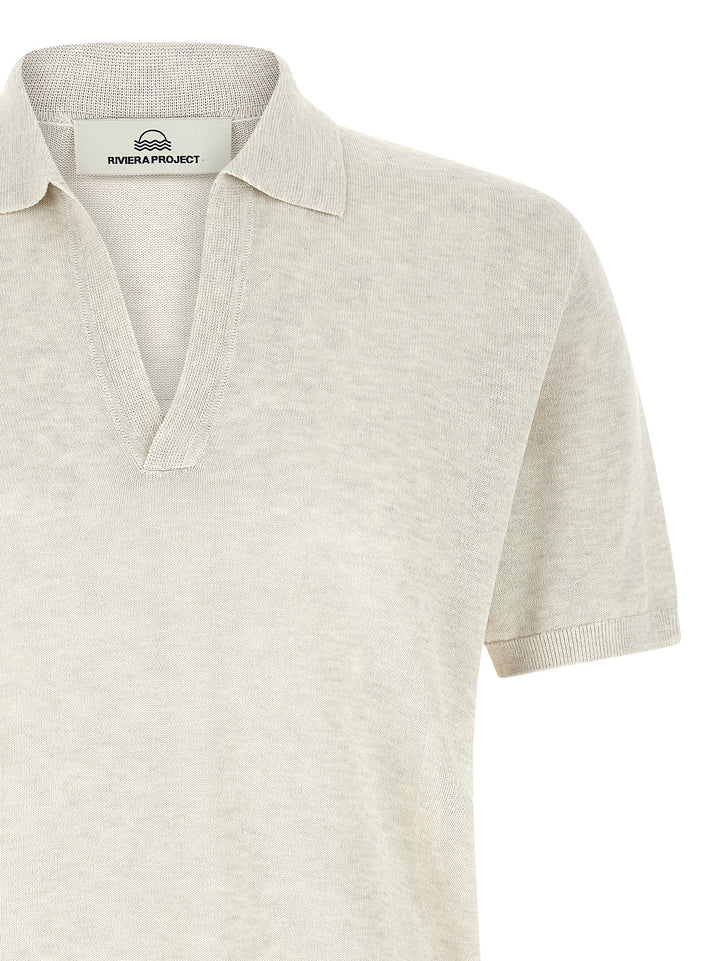 Riviera Project Open Collar  Shirt Polo - Grigio | 85b14bf75a47238d78e7812df43321ca1b998d80